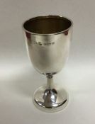 A plain large silver goblet. Birmingham 1937. By B