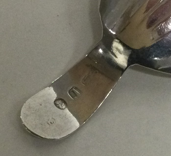 A George III silver caddy spoon. Birmingham 1792. - Image 2 of 2