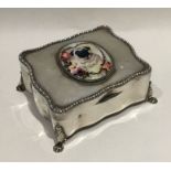 An unusual Edwardian shaped silver ring box attrac