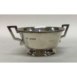 A Victorian silver two handled salt engraved with