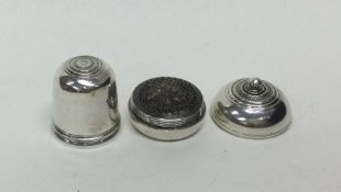 A rare novelty silver vinaigrette in the form of a
