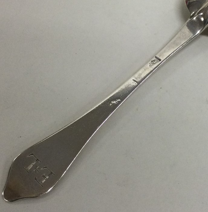 An 18th Century dog nose and rat tail silver spoon - Image 2 of 2