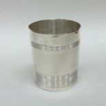 A George II reeded silver tapering beaker. London