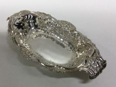 CHESTER: An Edwardian silver bonbon dish with flor