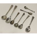 A good collection of OE pattern silver condiment s
