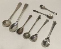 A good collection of OE pattern silver condiment s