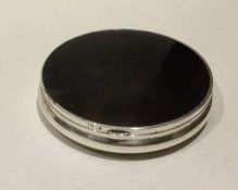 An Edwardian silver and tortoiseshell hinged top b