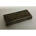 An unusual rectangular triple stamp box with decor