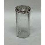 A glass and silver mounted scent bottle. London 19