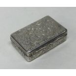 A heavy large cast silver vinaigrette attractively