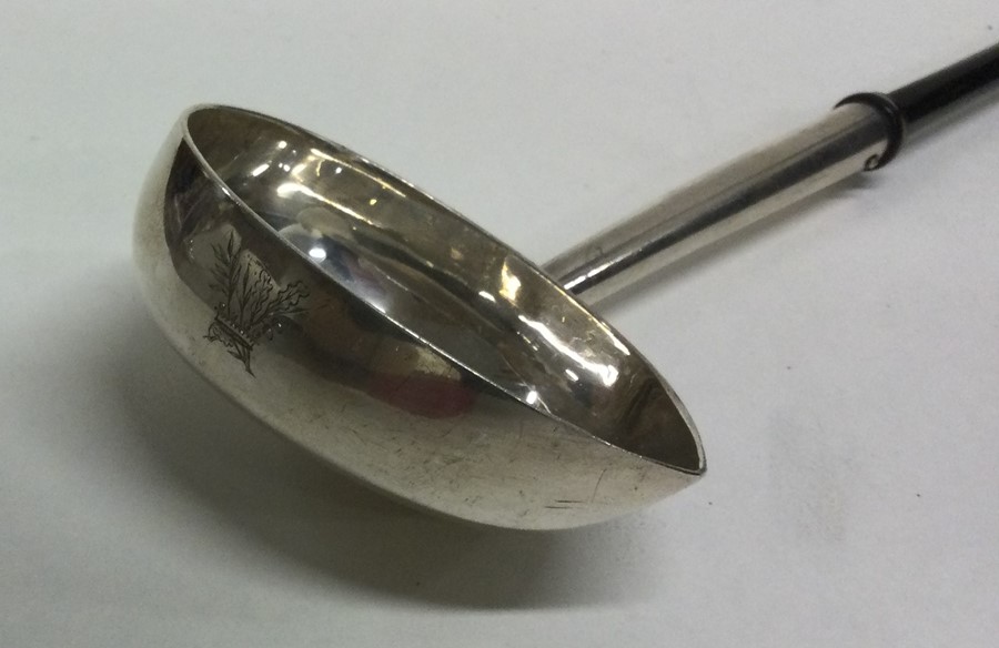 A large George II silver toddy ladle with whalebon - Image 3 of 3