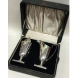 A good cased silver cream and sugar set. Sheffield