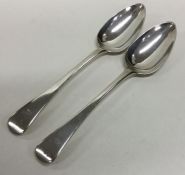 A good pair of crested silver OE pattern tablespoo
