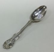 A fancy silver preserve spoon. Sheffield 1848. By
