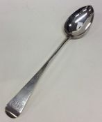 YORK: A heavy OE pattern silver basting spoon. By