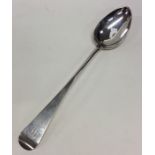 YORK: A heavy OE pattern silver basting spoon. By