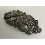 A Russian silver and Niello buckle. Marked to reve