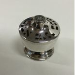 A silver Judaica spice box with lift-off cover. Ap