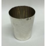 A Russian silver tapering beaker. Marked to side.