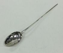 An early 18th Century silver mote spoon. Maker's m