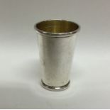 EDINBURGH: A tapering Scottish silver shot glass w