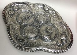 A heavy Continental silver shaped dressing table t