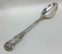 A heavy Kings' pattern silver basting spoon. Londo