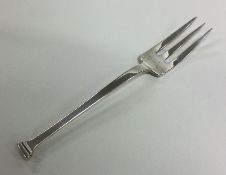 A silver tapering dessert fork. Sheffield. By Mapp