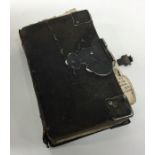 An 18th Century silver bound bible. Approx. £100 -