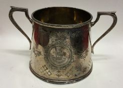 A large tapering Victorian silver sugar basin attr