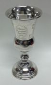 A large tapering silver goblet. Approx. 70 grams.