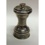 An Edwardian silver pepper grinder. Chester. Appro