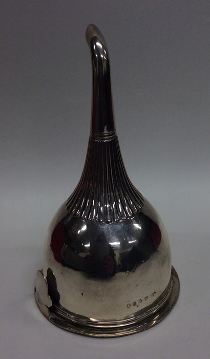 A good large Georgian silver wine funnel together