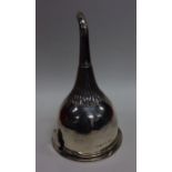 A good large Georgian silver wine funnel together