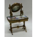 An attractive Victorian miniature enamelled table