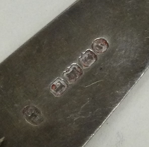 EXETER: A fiddle pattern silver butter knife of ty - Image 2 of 2