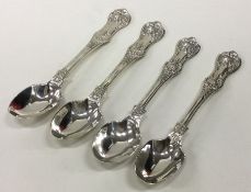 A good set of four Kings' pattern silver egg spoon