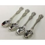 A good set of four Kings' pattern silver egg spoon