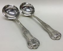 A good pair of Kings' pattern silver sauce ladles.