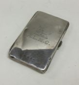 AN unusual silver and leather mounted stamp case w