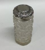 A good quality silver and glass mounted scent bott