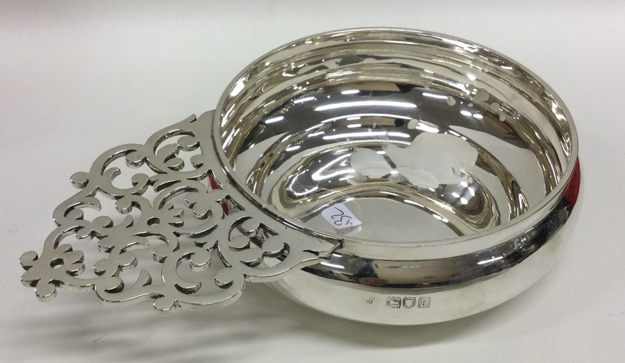 A good quality pierced silver bleeding bowl of typ