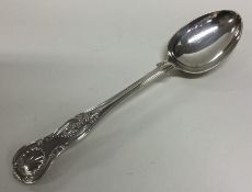 A heavy Kings' pattern silver tablespoon. Sheffiel