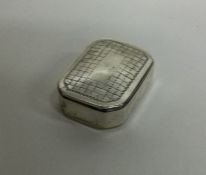 A Georgian bright cut silver patch box. Birmingham