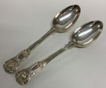 A good pair of Hourglass pattern silver tablespoon