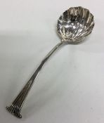 A heavy Onslow pattern silver sauce ladle with she