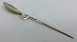 An unusual silver copy of a Roman spoon. Birmingha