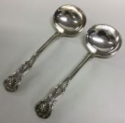 A heavy pair of good quality Kings' pattern silver