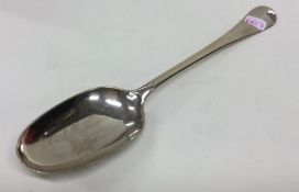 A Georgian Hanoverian and rat tail pattern silver