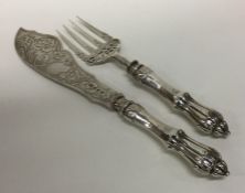 EDINBURGH: A heavy pair of Scottish silver servers